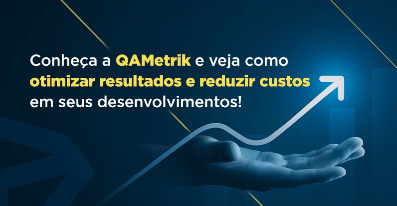 Banner de promoção da QAmetrik