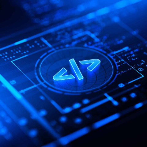 Software Development Code - Futuristic Digital Technology.